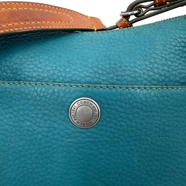Coach Ergo Shoulder Bag Womens Small Teal Leather Good Vintage Y2K Pebbled - Image 2