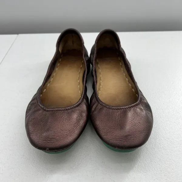 Tieks‎ Sz 8 Ballet Flat Rasberry Truffle Brown Metallic Leather By Gavrieli RARE - Image 6