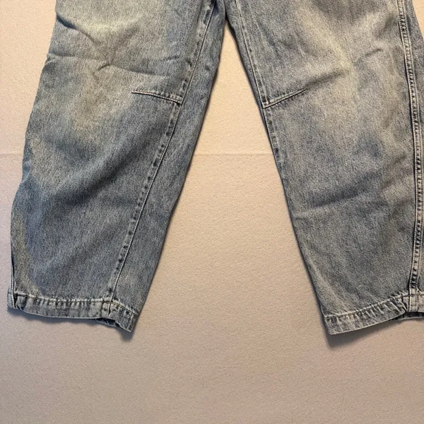 Gap Supersoft Pull-On Barrel Jeans Light Wash Denim Women Size M - Image 9