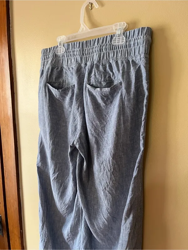 Athleta Cabo Linen Wide Leg Pants - Dusty Blue - Image 7