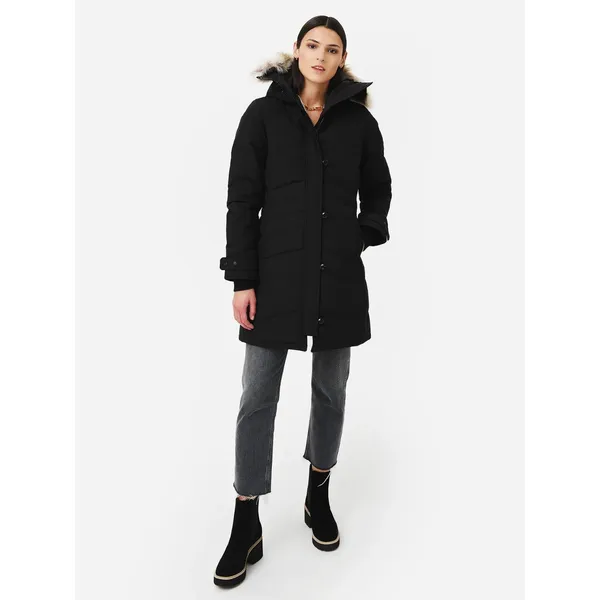 Canada Goose Black Lorette Parka 2090L Down‎ Winter Coat Fur Trim Hood Size XS - Image 2
