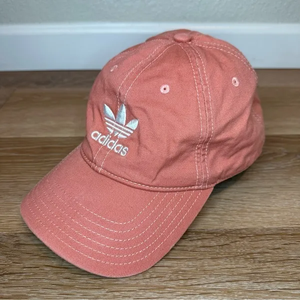 NWOT Adidas Women's Coral Embroidered Adjustable Baseball Cap Hat - Image 3
