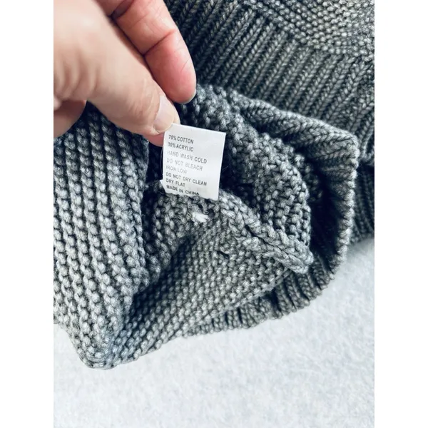 Women’s Poll Grey‎ Chunky Pullover Knit Sweater Oversized Medium Large - Image 6