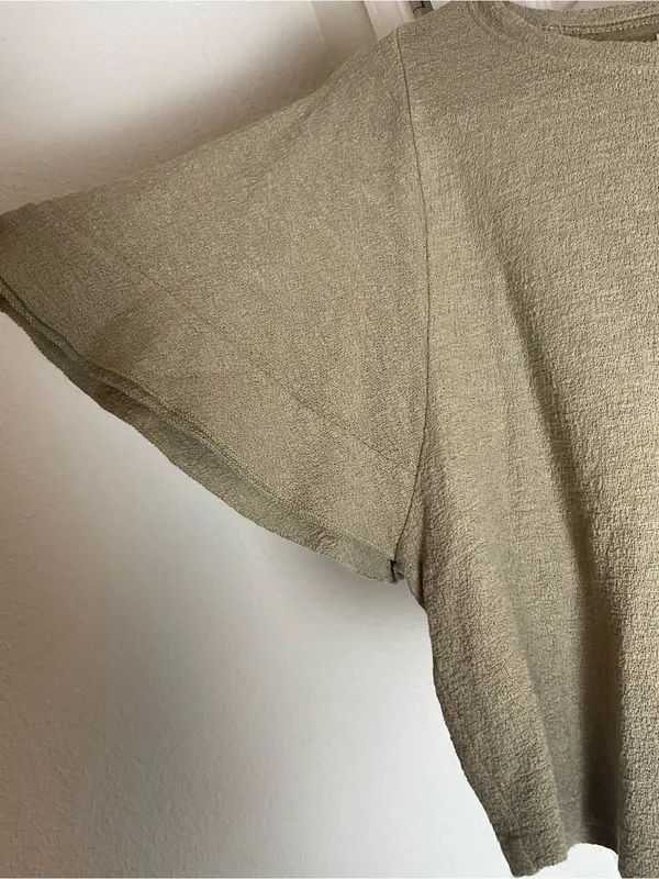 Madewell Texture & Thread Flutter-Sleeve Women’s Top size Small - Image 3