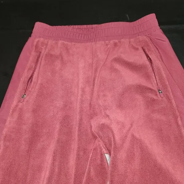 Zyia Active Womens Maroon Fleece Jogger‎ Pants Medium - Image 3