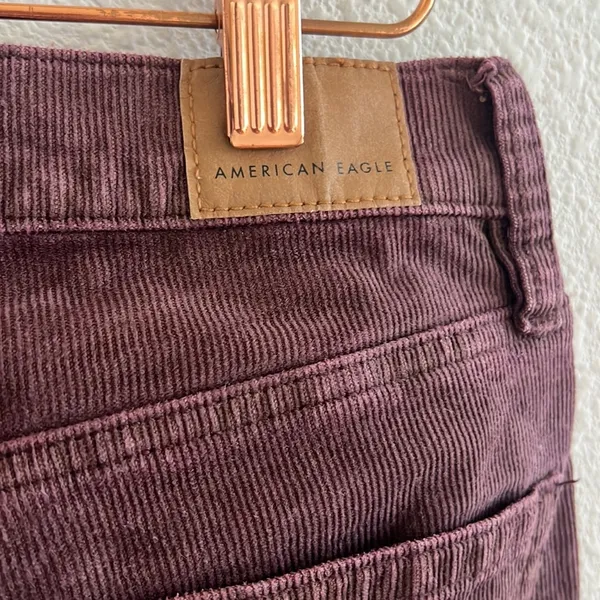 American Eagle 90s Straight Ribbed Corduroy Pants Purple Hue Fall Academia 4 - Image 7