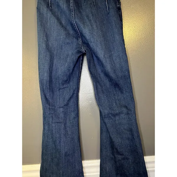 We The Free Jeans Women 29 Medium Blue High Rise Flare Paperbag Stretch Denim - Image 6