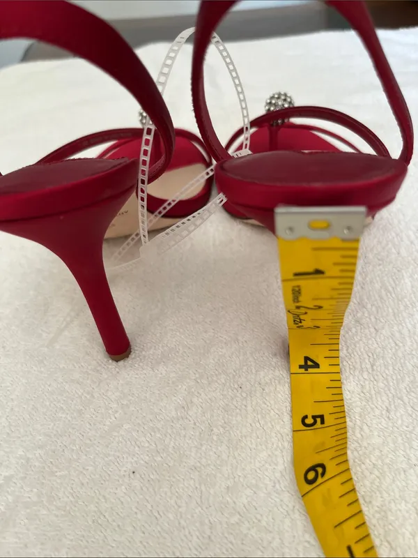 ANTONIO MELANI Red Crystal-Embellished Slingback Heel - Image 7