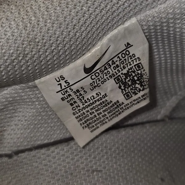 Nike Court Vision Low Sneakers Shoes‎ Triple White CD5434-100 Womens Size 7.5 - Image 12
