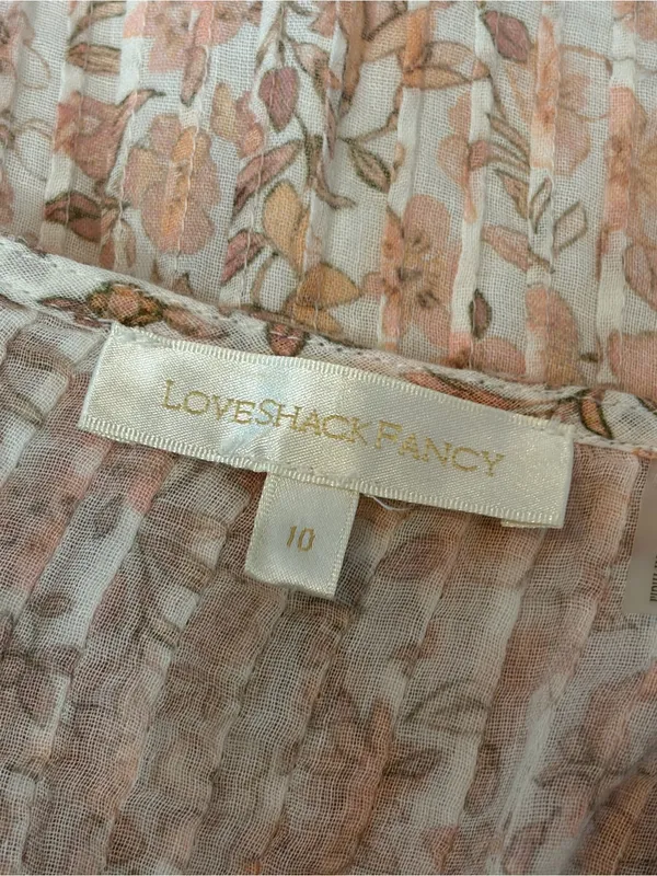 Loveshackfancy bohemian fairy girly Tove Sleeveless Floral Midi Dress size 10 - Image 4