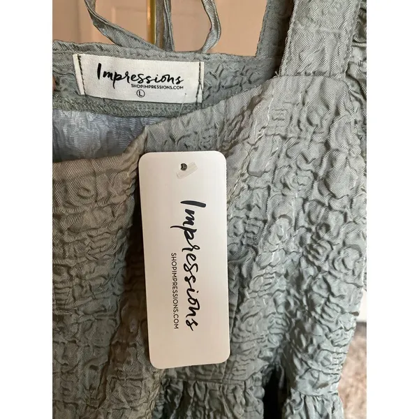NWTs Impressions Mini Dress Metallic Glam Summer Party‎ Wedding Resort Cruise - Image 9
