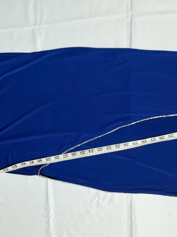 Lucy In The Sky - Royal Blue One Shoulder Formal Gown - Size S - NEW Without Tag - Image 9