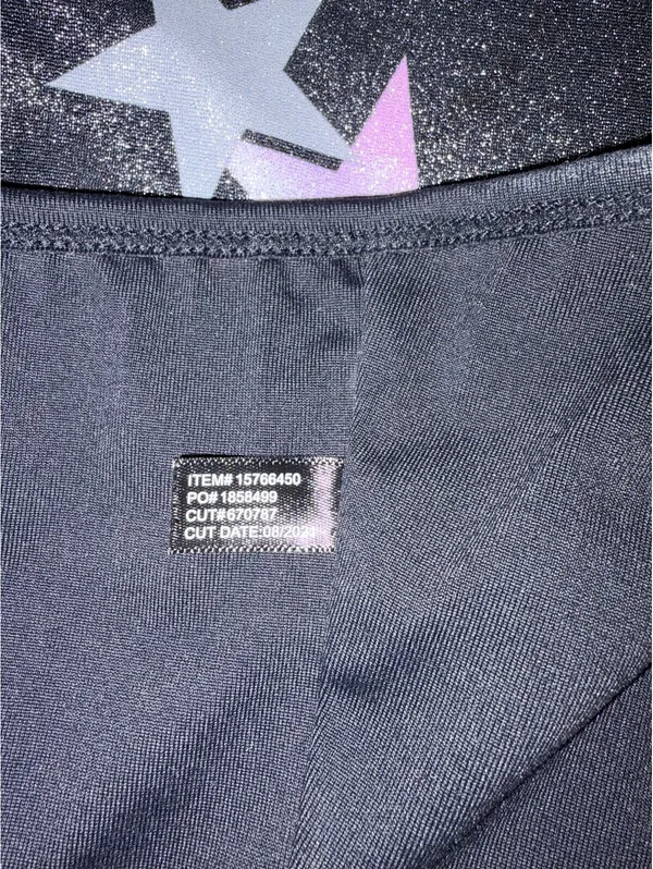 Torrid Active Grey Shiny Stars Zip Front Sports Bra Size 00 US 10 Sporty - Image 5