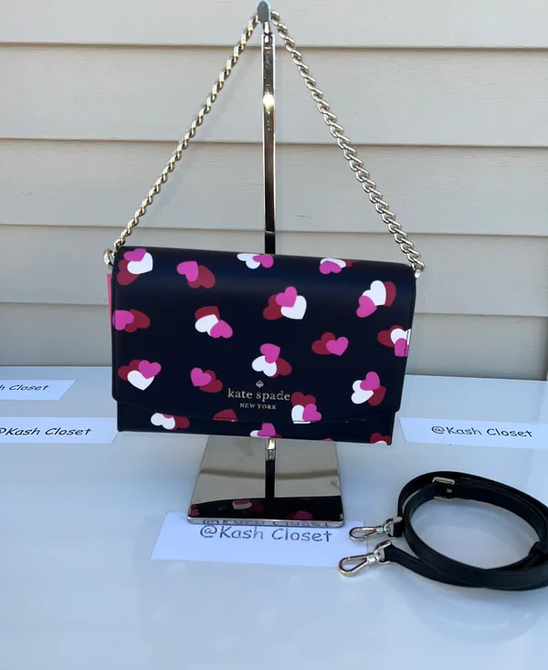Kate Spade Carson Flutter Hearts Printed Crossbody Bag & Purse - Image 10