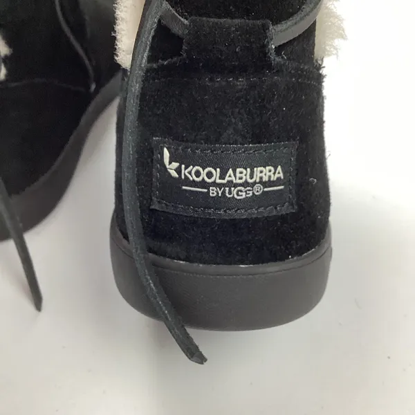 Koolaburra by UGG Shazi Black Suede Short Boots Tie Back Zip Size 9 NWOT - Image 6