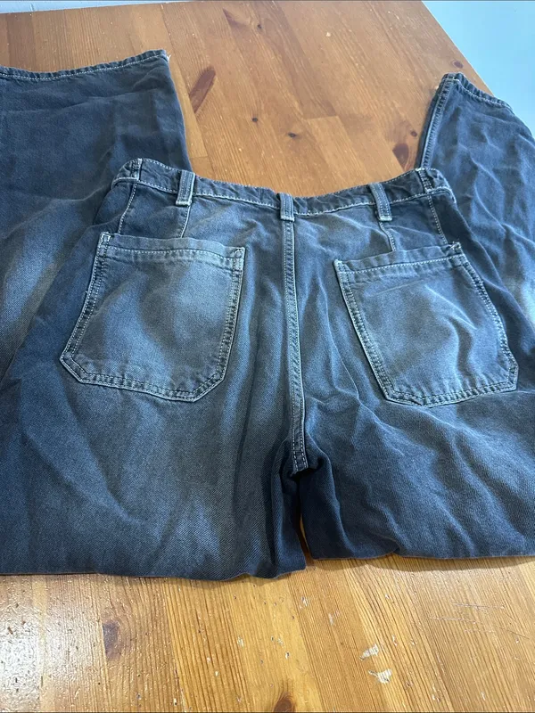 We The Free Charcoal Wide-Leg Patch Pocket Jeans - Image 9