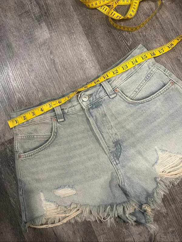FREE PEOPLE NWOT We The Free Now Or Never Denim Shorts / Well Worn - Image 10