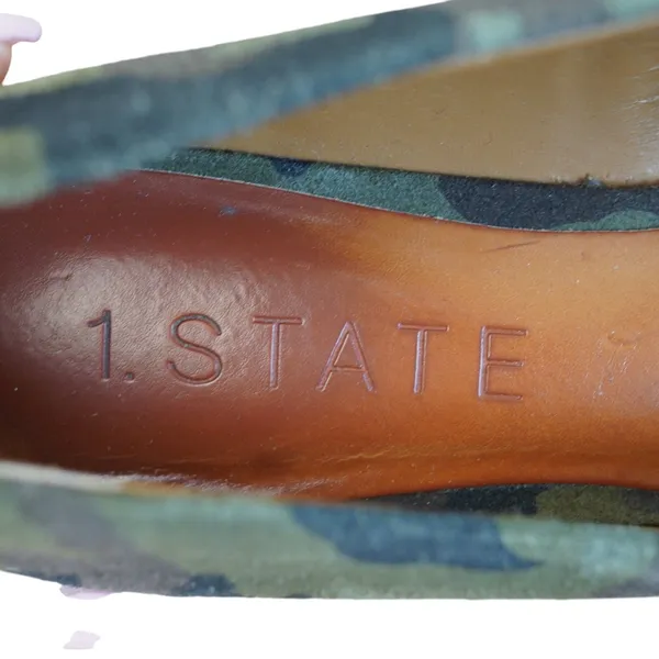 1.STATE Bennie Camo Skimmer Flats Camouflage‎ Pointed Toe Slip-On Shoes Size 7M - Image 9