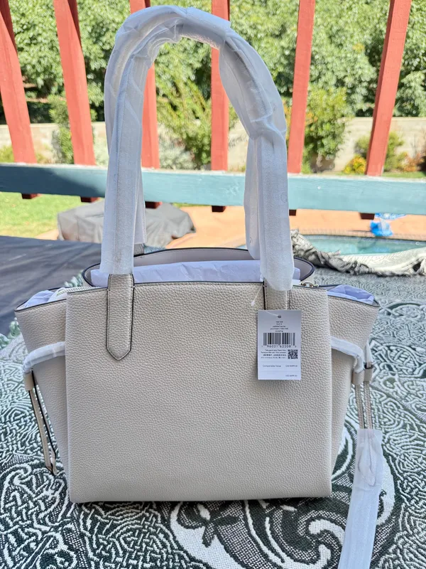 Kate Spade Dumpling Ivory Leather Tote Bag - Image 4