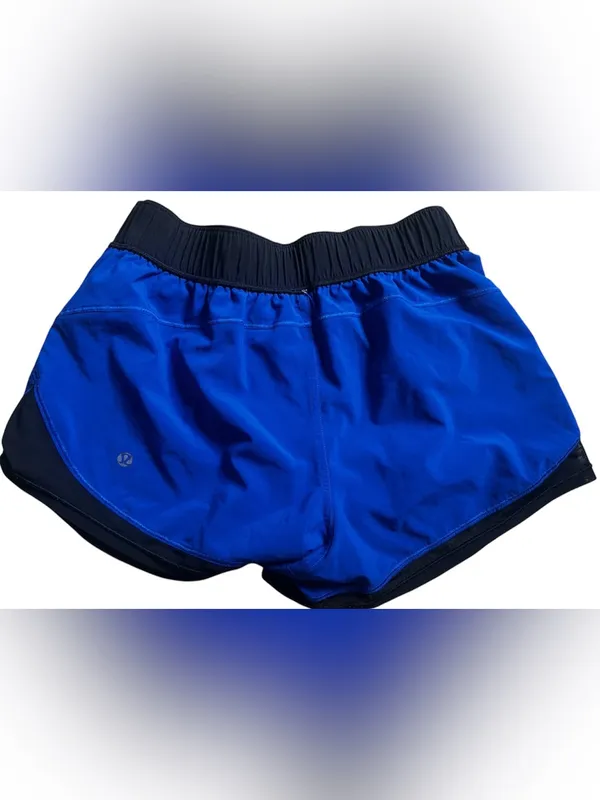 Lululemon Two With One Short (Reversible 3") Black / Jet Stream Size 6 Gym Run - Image 2