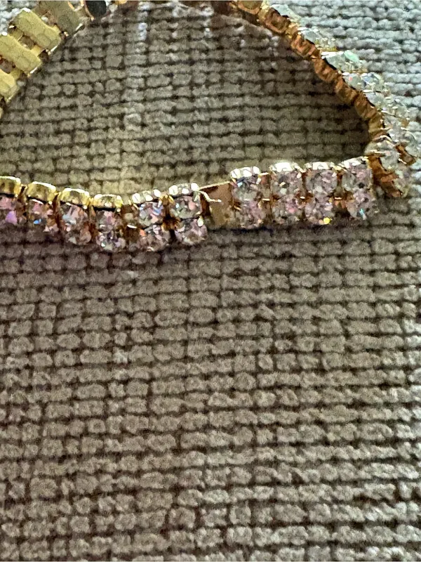 Gold Rhinestone Tennis Bracelet with Crystal Stones - Image 4