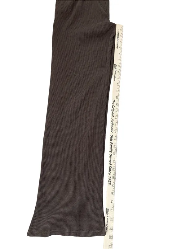 Everyday Casual Lounge Theory Waffle Easy Drawstring Pants - Dark Brown - Image 5