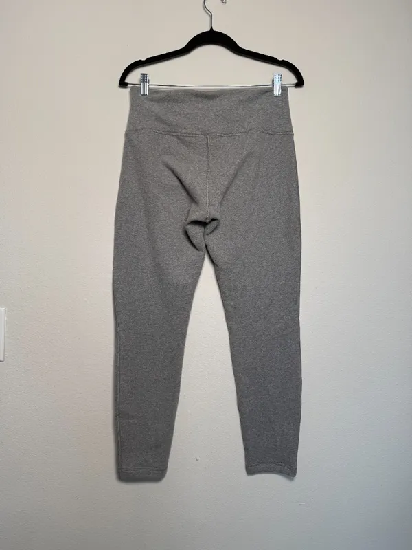 Gray Lululemon High Rise Fleece Leggings - Image 4