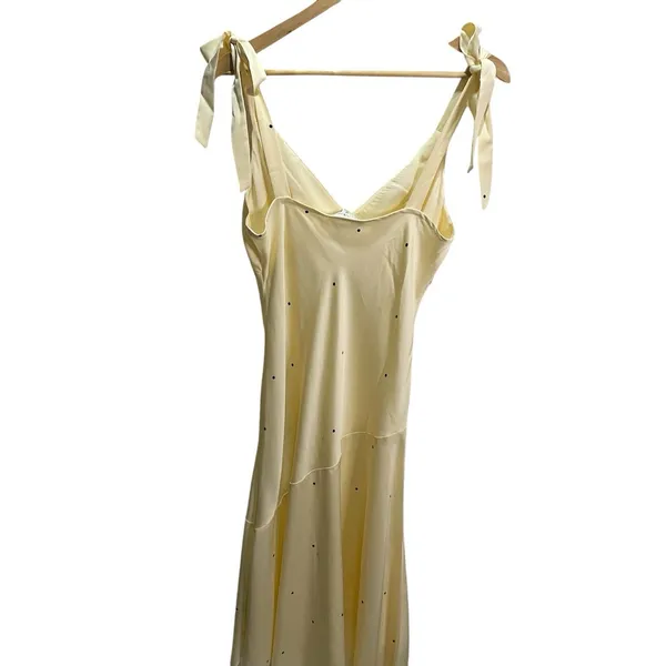 Miss Selfridge Cream/black Polka Dot Chiffon‎ Dress 6 - Image 5