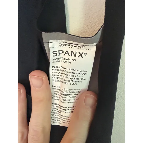 SPANX Black Open Bust Mid Thigh Bodysuit shapewear Size M NEW - Image 7
