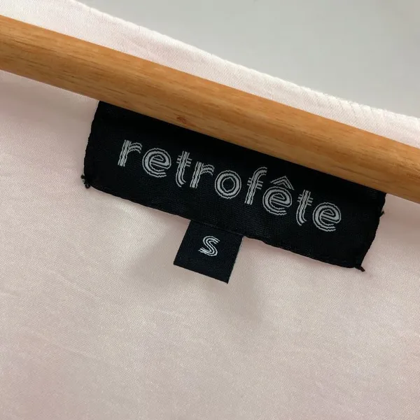 Retrofete‎ Gabrielle Robe Dress in Marble Pink Small - Image 13