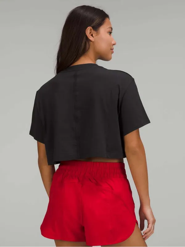 Lululemon All Yours Cropped T-Shirt Black - Image 3