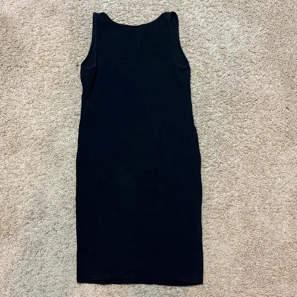 Motherhood Maternity Ribbed Iconic Black Dress - Image 3