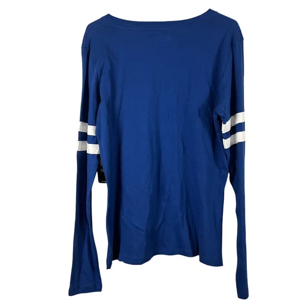 Dallas Cowboys NFL Long Sleeve T-Shirt Women's Medium Blue Gray White Cotton NEW - Image 2
