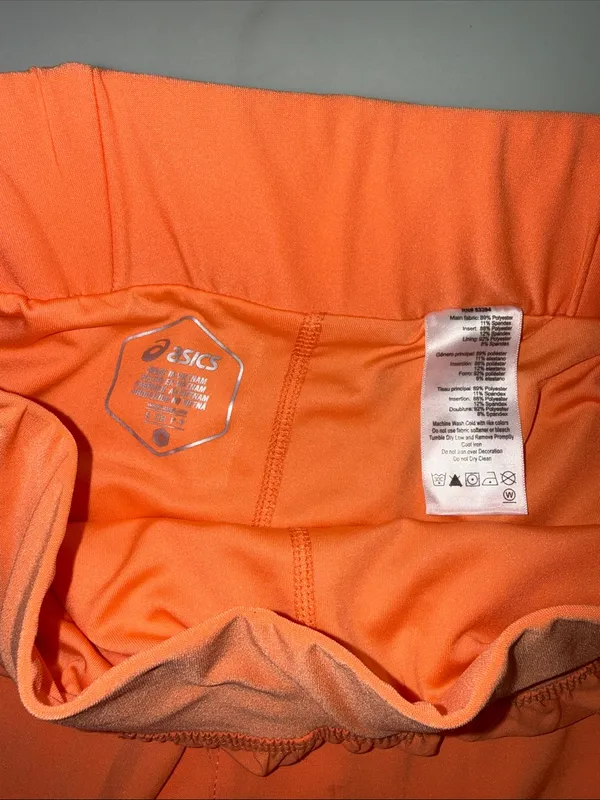 Asics Coral Orange Women's Athletic Running Shorts - Image 5