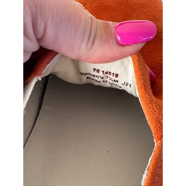 Johnston Murphy Slip On Shoes Womens 7.5 Orange Suede Travel‎ Comfort Minimalist - Image 8