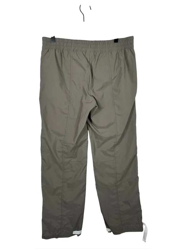 Nike Track Pants Women Medium Gray White Side Stripe Drawstring Athletic‎ - Image 3