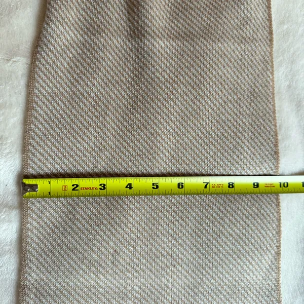 EXPRESS Beige Cream Wool & Acrylic Long Scarf - Image 5