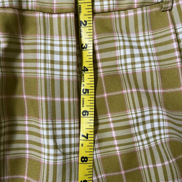 ASOS Plaid Pants Sz 6 Green Preppy Mod Retro Punk Skate Rocker Grunge Emo Ankle - Image 9