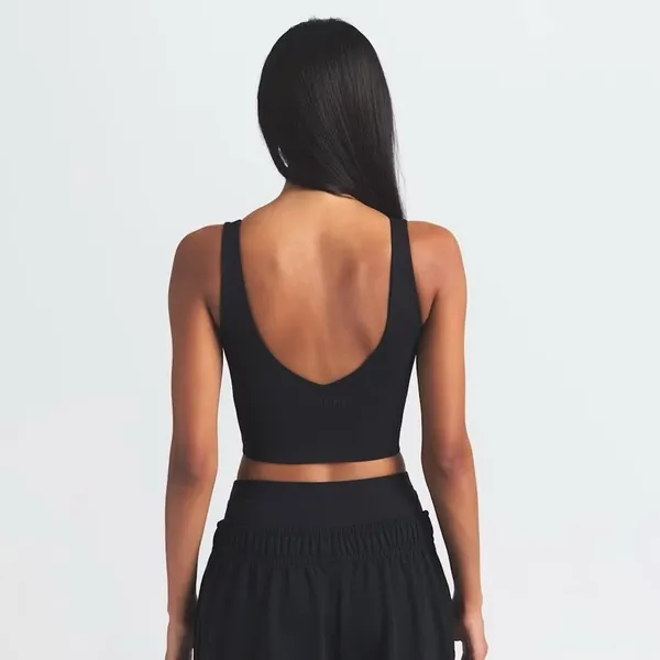 Nike Skims Matte V-Neck Longline Bra Obsidian Size XS - Image 2