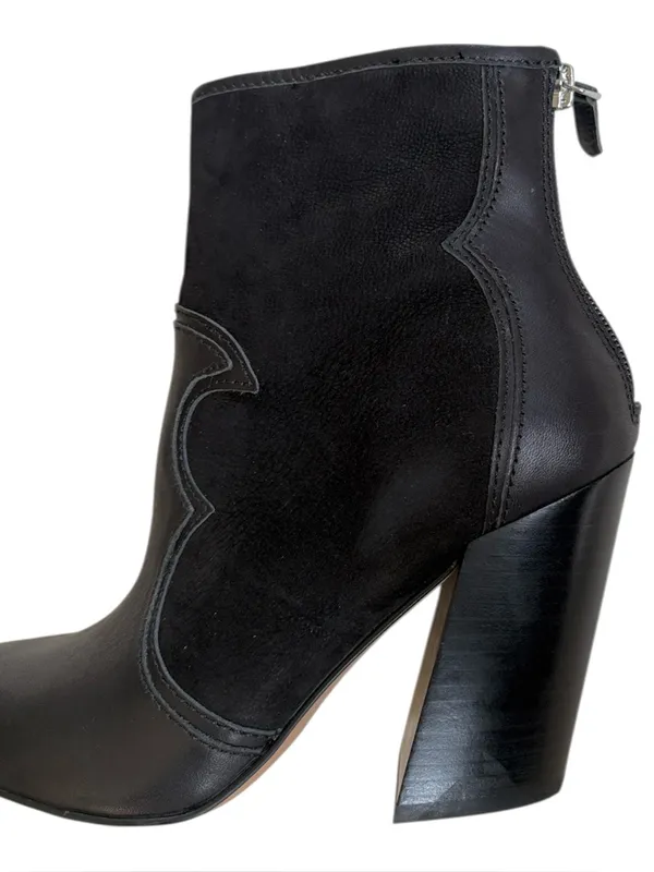 EUC Dolce Vita Leather Noraya Western Heeled Boots Black Size 7.5 - Image 2