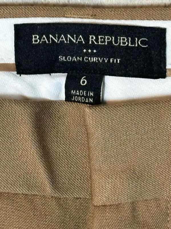 Banana Republic Sloan Curvy Fit Size 6 Camel Tan Dress Pants - Image 7