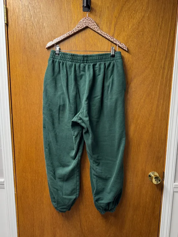 The Bar Varsity Fleece Sweatpants Hunter Green White XL READ - Image 15
