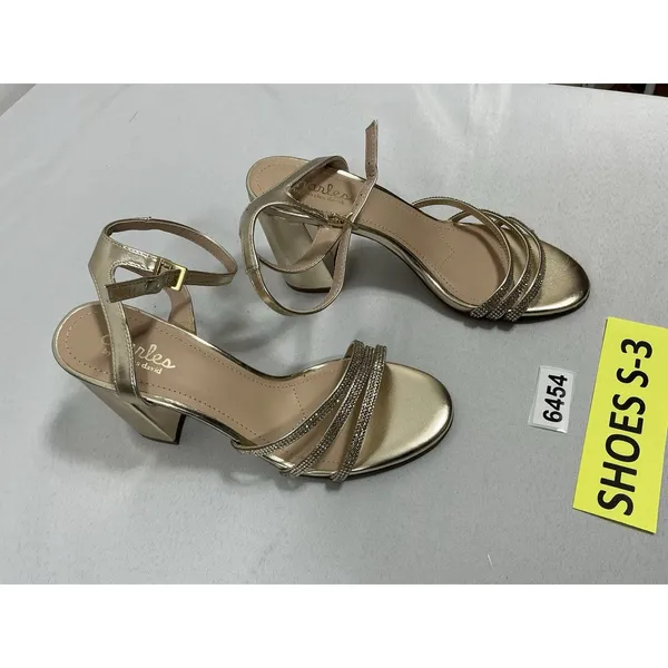 Womans NWOT Charle By Charles David Rheanna Strappy Sandals 8.5 M Gold Heel - Image 2