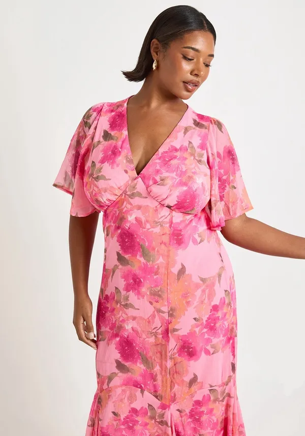 Boohoo Floral Wedding Guest Dress - Image 3