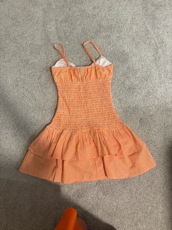 Target Orange Gingham Dress - Image 3