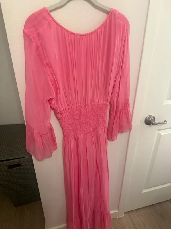 Italian Boutique Hot Pink Maxi Dress - Image 3