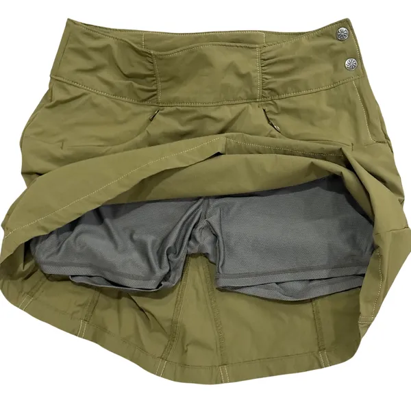 Athleta Olive Green Hiking Skort with Detachable Pouch Size 4 Activewear Skirt - Image 5