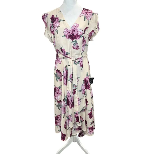 Lulus NWT French Countryside‎ Floral Wrap Dress XL Blush High-Low $79 - Image 2