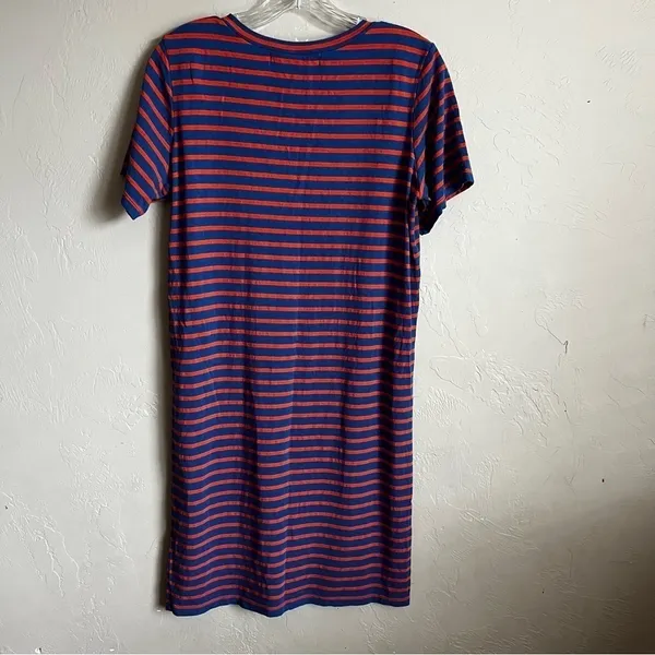 Sonnet James Blue Orange Striped Play T-Shirt Dress‎ - Image 5