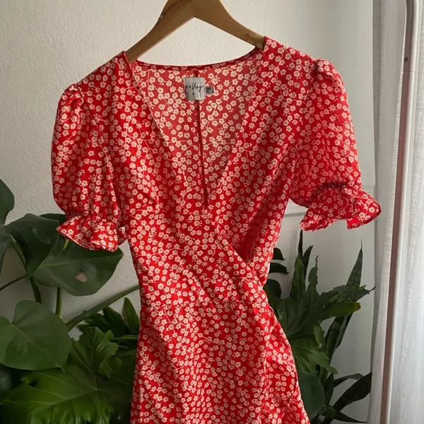 Princess Polly Poppy Moore Floral Mini Dress in Red Size 4 - Image 7